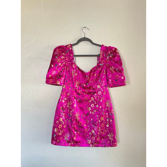 Lulus Brocade Pink MiniDress - Picture 6 of 7